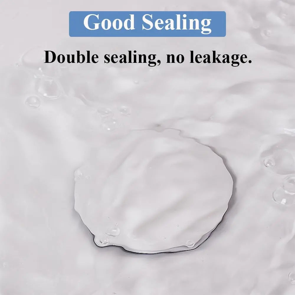 Ceramic Bathroom Sink Stopper Hair Catcher, Universal Pop-Up Sink Drain Filter with Filter Basket, Sink Bounce Stopper