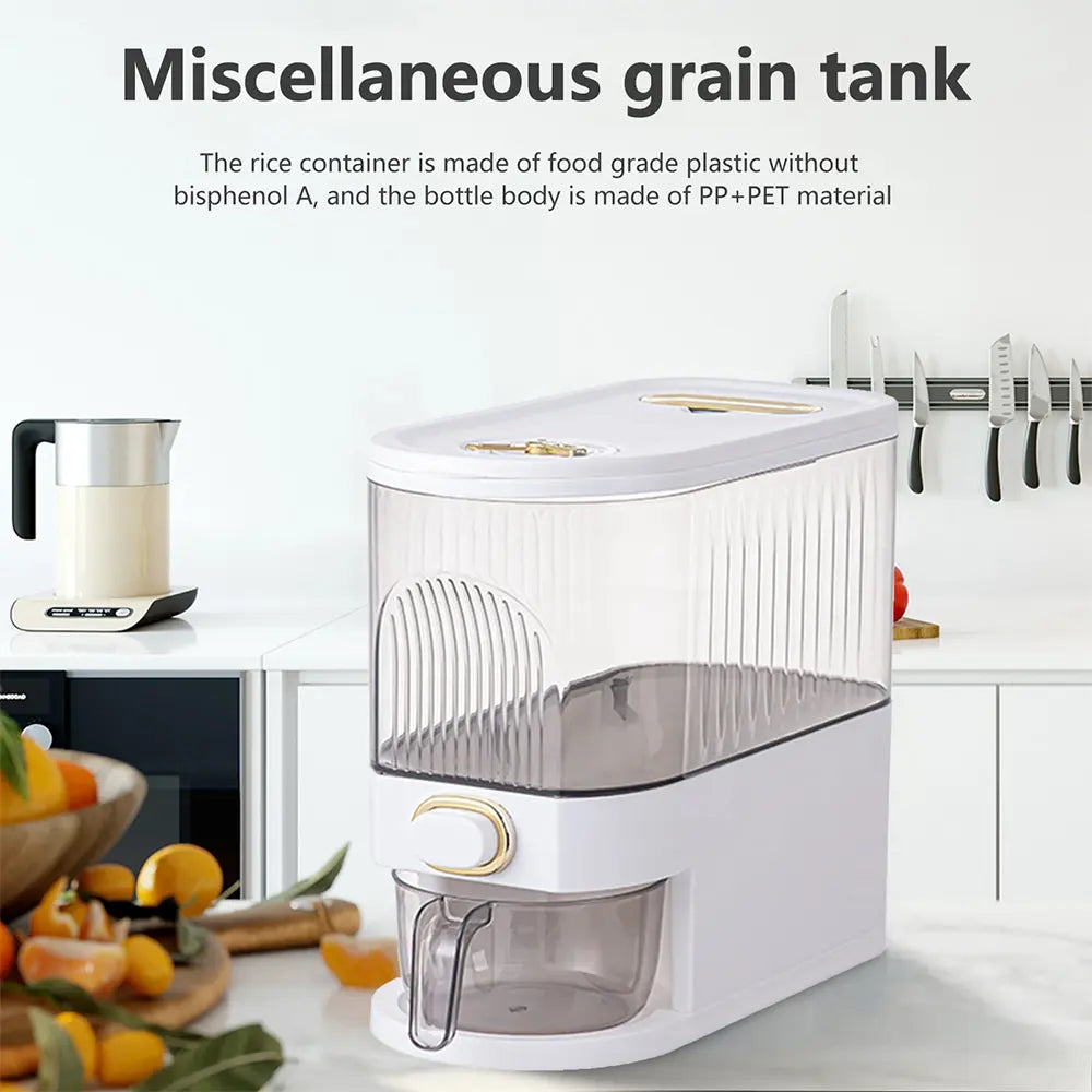 Kitchen Extra Large Cereal Containers Storage (5Kg/10Kg) Set of 2 Family Size Bulk Cereal Dispenser Countertop, Airtight Food Storage Containers for Pantry Organization, Labels & Marker