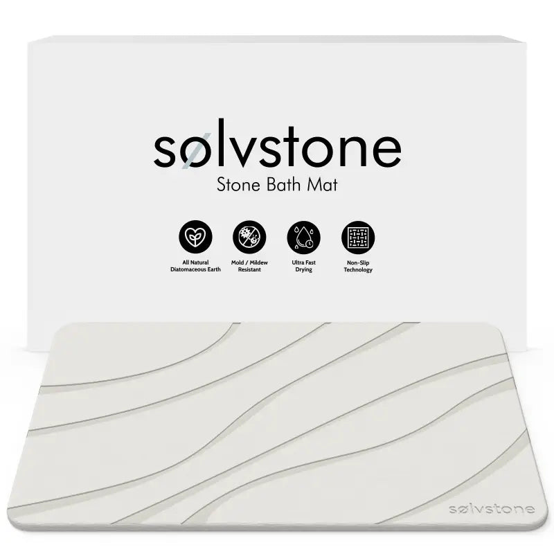 Luxory self drying floor mat - Quick Dry Stone Bathroom Mat (Waves)