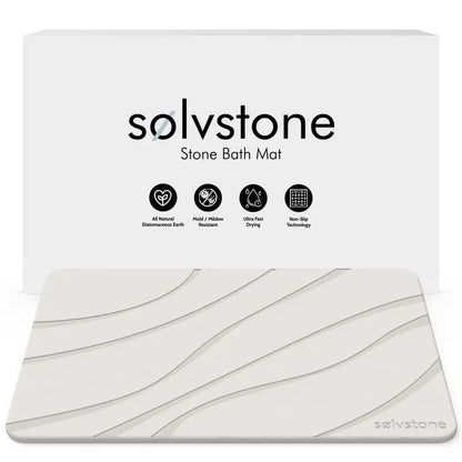 Luxory self drying floor mat - Quick Dry Stone Bathroom Mat (Waves)