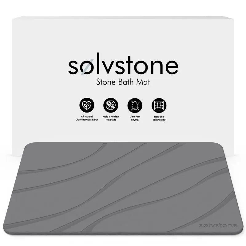 Luxory self drying floor mat - Quick Dry Stone Bathroom Mat (Waves)