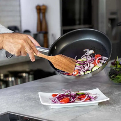 5Piece Premium Wood Kitchenware Set with Ergonomic Handles Purely Natural Eco-Friendly Material- Includes Spoon, Tablespoon and Sauté Spatula