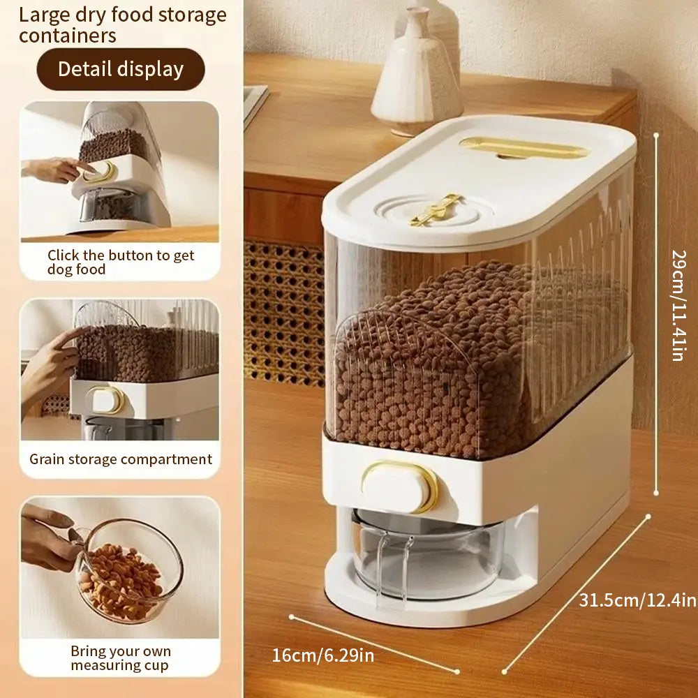 Kitchen Extra Large Cereal Containers Storage (5Kg/10Kg) Set of 2 Family Size Bulk Cereal Dispenser Countertop, Airtight Food Storage Containers for Pantry Organization, Labels & Marker
