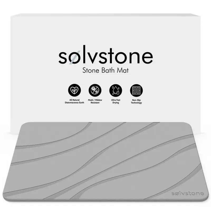 Luxory self drying floor mat - Quick Dry Stone Bathroom Mat (Waves)