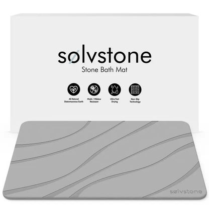 Luxory self drying floor mat - Quick Dry Stone Bathroom Mat (Waves)