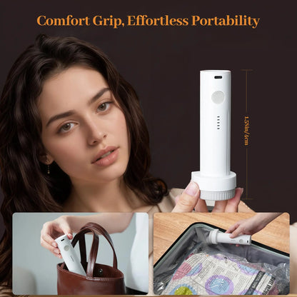 Cordless Travel Vacuum Bag Set Vacuum Bags for Travel with Rechargeable Air Pump, 15 Pack Carry-On Size Compression Packing Bags for Luggage and Suitcase, Space Saver for Clothes and Clothing Travel Zipper Pouches Hands-Free Durable Pouch