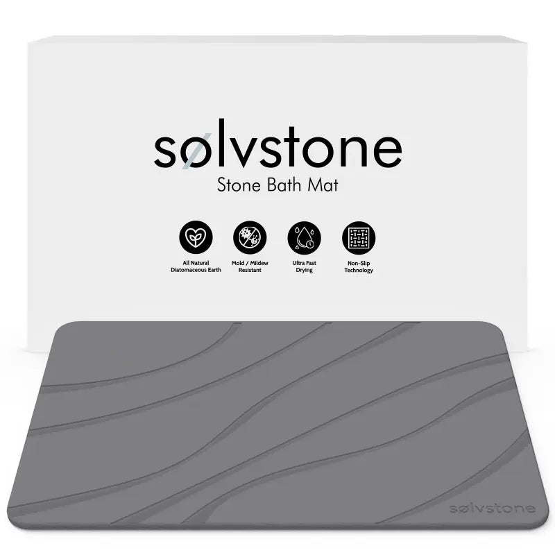 Luxory self drying floor mat - Quick Dry Stone Bathroom Mat (Waves)